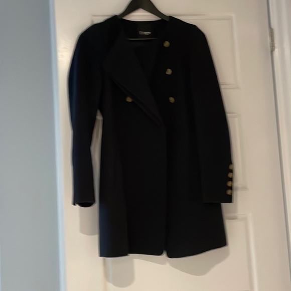 Dark navy wool coat - Picture 4 of 5